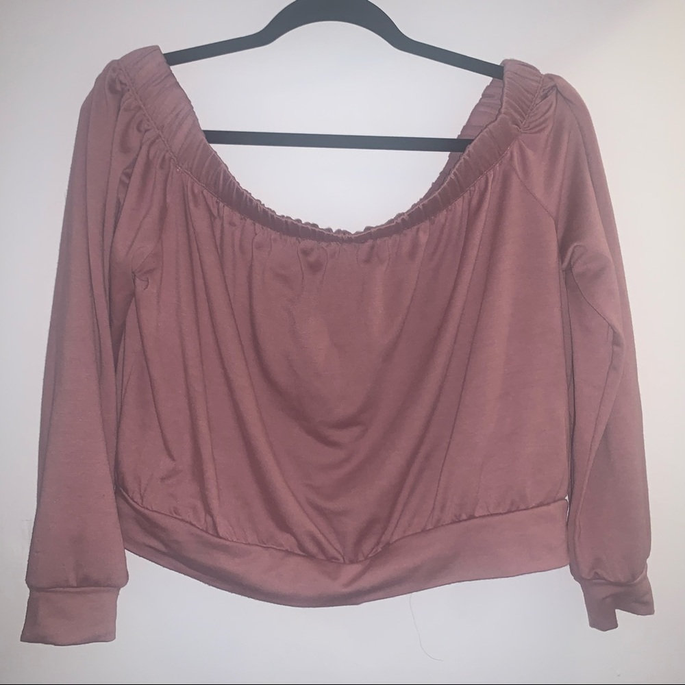 Material girl off the shoulder shirt